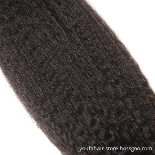 Natural Color Raw Unprocessed Virgin Hair Extensions Top Grade Brazilian Human Hair Yaki Straight Brazilian Hair Bundles